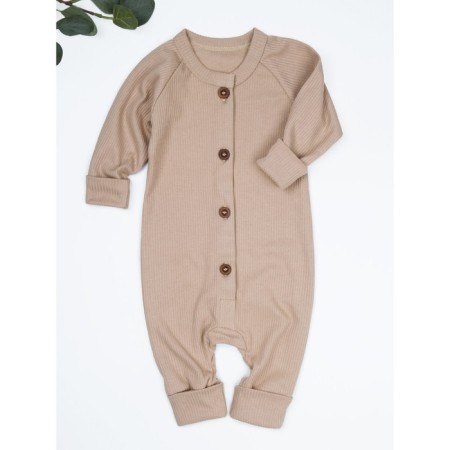 Kombinazon on buttons for children's fashion, height 62 cm, beige color-1