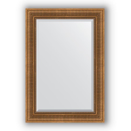Mirror with fatset in the baguette frame - a bronze aquate 93 mm, 67 x 97 cm, evoForm