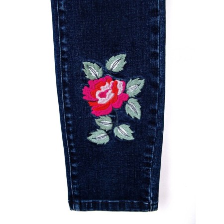 Women's jeans with embroidery CONTE Elegant, size XS, dark blue color-9
