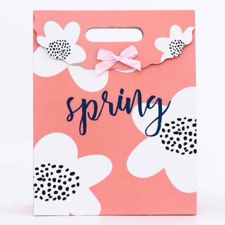 Gift box-package, packaging with a cut pen, "spring", 24 x 12 x 31 cm-1