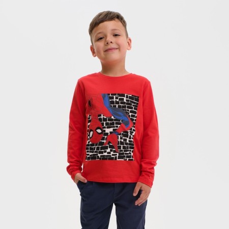 T-shirt with long sleeve "Spider-Man", Marvel, height 98-104, red