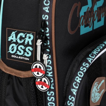 Frame backpack 37 x 28 x 12 cm, Across 194, filling: bag, pencil case, dark gray ACR22-194-2-10