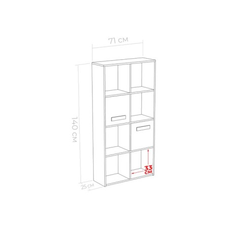 Stella hinge with doors junior 709x250x1406 White alaska/graphite-1