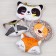 Pillow decorative crumb I am Panda, 40x30 cm, velor, filler 250g/m2