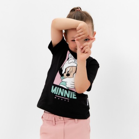 Children's T-shirt "Minnie" Minnie Mouse, height 122-128, black color-5