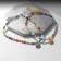 Bracelet on the leg "shells" two rows, color, 23.3 cm
