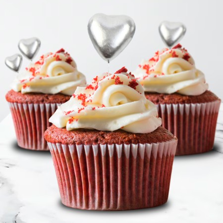 Set for decorating "hearts", silver color