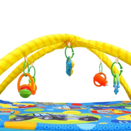 Developing rug with arcs "Transport", 85x85 cm, crumb I-9