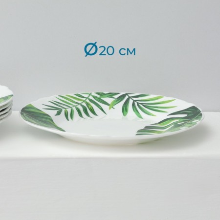 Service table "Fern sheet", 37 items, glass ceramics-16