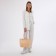 Zipper bag with lightning, beige color