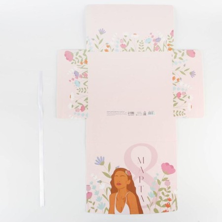 Gift folding box, packaging, “March 8, Girl”, 31 x 24.5 x 8 cm-3
