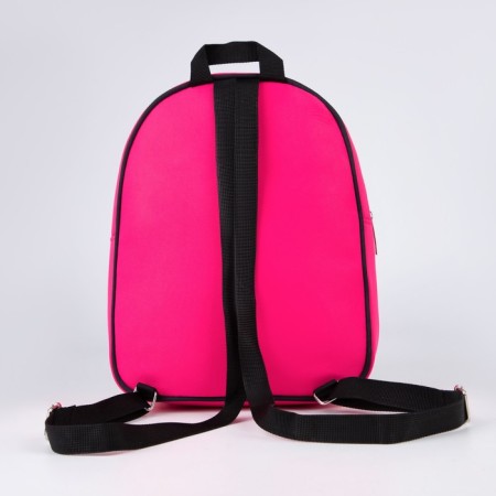 Baby backpack for a girl textile "heart", 27x23x10 cm-3