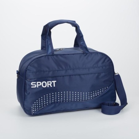 Sports bag with lightning, external pocket, blue color