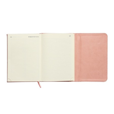 Leduced Diary A5, 160 sheets, Devente.irene, solid combined cover of artificial leather, cream block 70 g/m2, pink-11