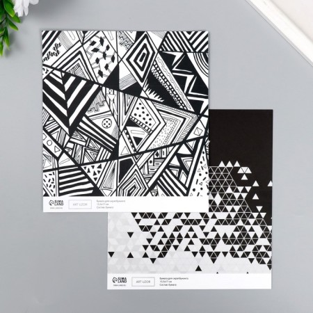 Scrapbooking paper bilateral "style" density 180 g 15.5x17 cm-1