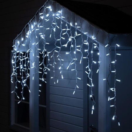 Garland "fringe" 3 x 0.9 m, IP65, UMS, white thread rubber, 232 LED, white glow, 220 V
