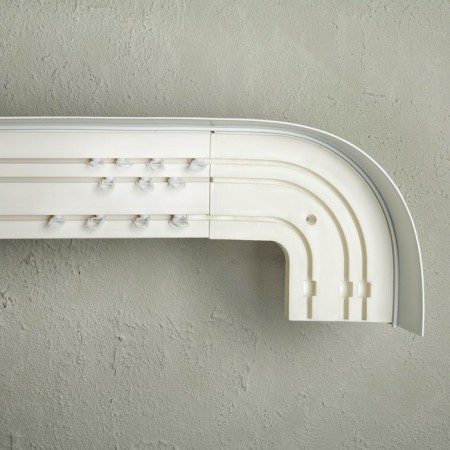 Three -cereal cornice "Ultracompact. Grace silver ", 160 cm, with a decorative bar 7 cm, elegan-2