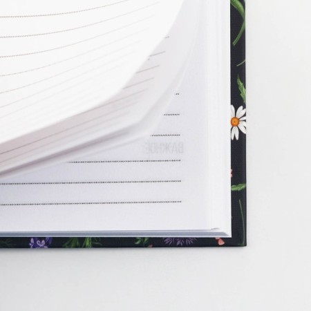 Diary A5, 160 l. Solid cover "Flowers. Pattern "-3