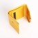 Women's wallet on the button, yellow color