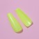 Patching nails, 24 pcs, ballerina shape, neon yellow color