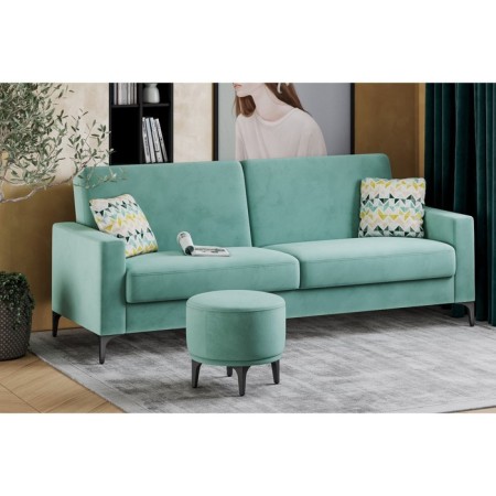 Pouf Moon, 500x500x440, Velur Ultra Mint-1