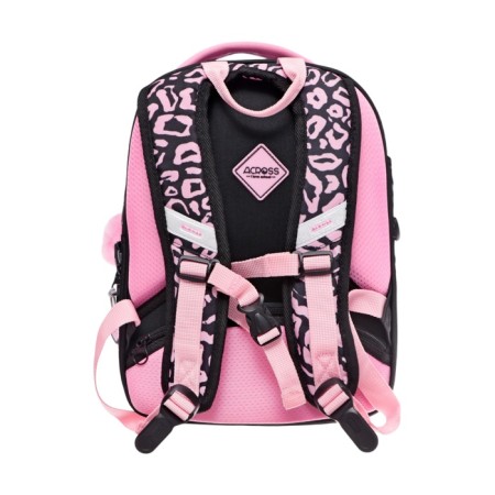 School backpack by Ergon. Spray Across 194 37*28*12 Virgo + Pen, Back Cher/Rose 24-194-9-3