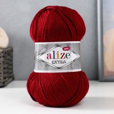Extra yarn 100% acrylic 220m/100g (57 burgundy)