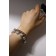 Pearl bracelet "Chain", white color in silver, l = 16 cm