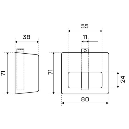 The castle of the hinged "standard" KD-80 d = 11 mm-1