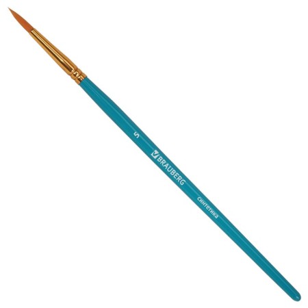 System of brushes synthetics 10 pieces, Brauberg, round; oval; flat; Liners-8