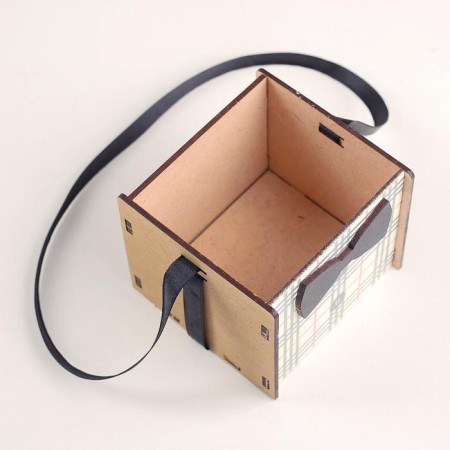 Kashpo wooden 10x9.5x8.5 cm "Gentleman", nut-2