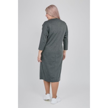 Female dress, size 58, gray color-3