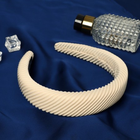 Hair rim "strip" 3 cm, beige