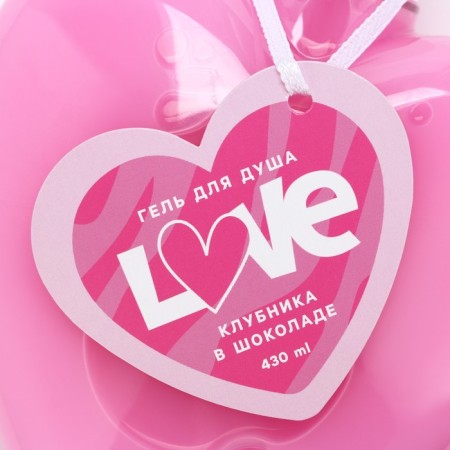 Гель для душа Love, 430 мл, аромат клубники в шоколаде, ЧИСТОЕ СЧАСТЬЕ-6