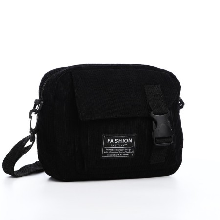 Youth bag with lightning, 1 outer pocket, black color-1