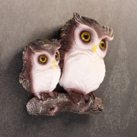 Suspended decor "Two eagle owls" 19x5x20cm-1
