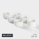 A set of Ramekines from heat -resistant ceramics Magistro "Caspar", 6 items: 200 ml, white color