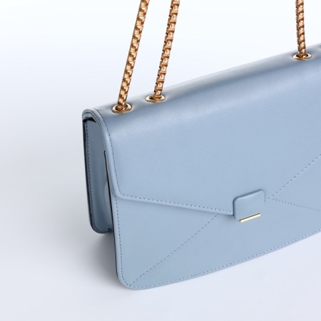 Women's bag on magnet, small size, blue color-4