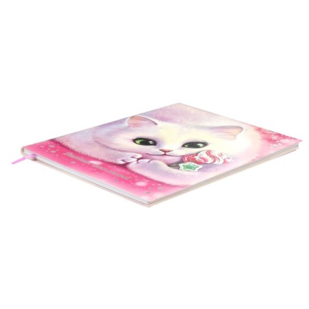 School diary for grades 1-11 "Candy Cat", soft cover, PVC, foil embossing, removable cover, 48 sheets, offset block 80g/m2, universal cheat sheet-1
