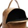 Women's backpack made of artificial leather with lightning, 1 pocket, beige color