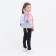 Baby backpack on lightning, 1 outer pocket, insert mix, pink color