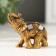Polystone souvenir "Little Elephant with Mirror Mosaic and Rubin on the Popon" 3.8x3.5x1.8 cm 544919