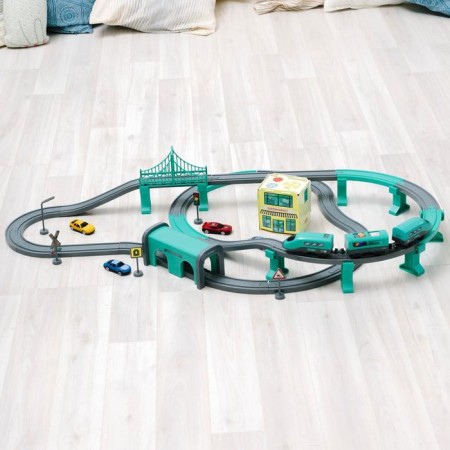Railway for children "My City", 92 items, on batteries, with sound-4
