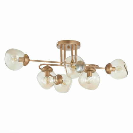 Ceiling EVOLUCE lamp. Sle155702-06. More. 6x40 watts, E14, 80x53x30 cm, golden color-5