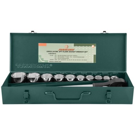 Set of end heads Jonnesway S04H6115SA, 15 items