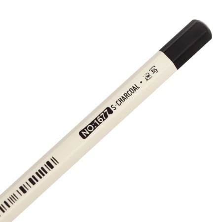 Coal pencil black, sketch, white body-2