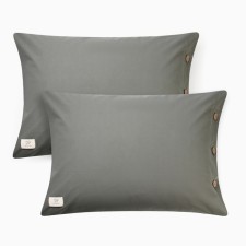 A set of pillowcases Ethel 50*70 cm - 2 pcs, central -green, greedy cotton, 140g/m2