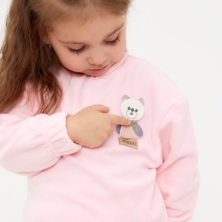 Children's costume (sweatshirt, trousers) minku pink color, height 110-3
