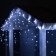 Garland "fringe" 3 × 0.6 m, IP44, UMS, dark thread, 100 LED, white glow, flicker, 24 V
