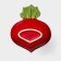 Ceramic “radish” plate, deep, red, 16 cm, 1 variety, Iran